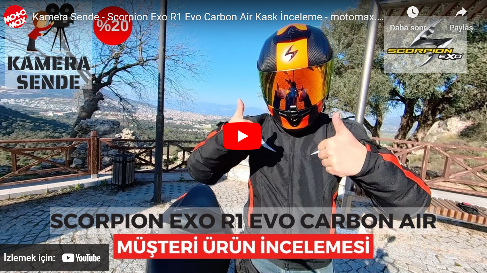 Kamera Sende - Scorpion Exo R1 Evo Carbon Air Kask İnceleme