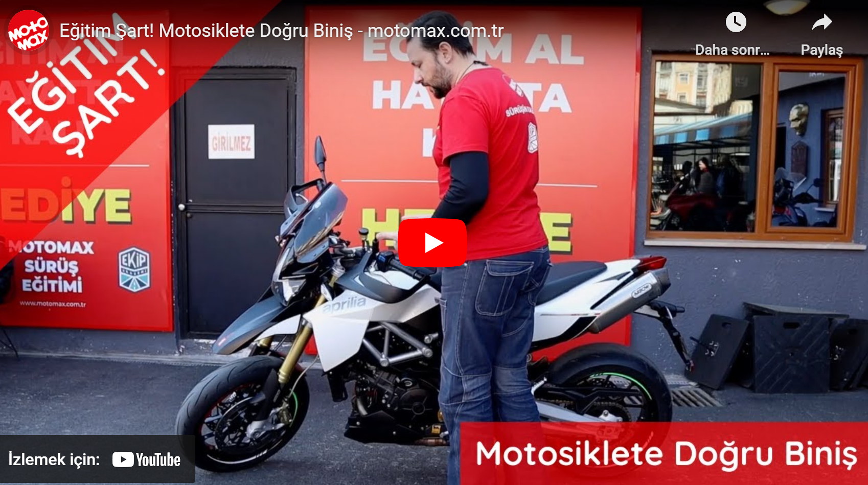 Eğitim Şart! Motosiklete Doğru Biniş