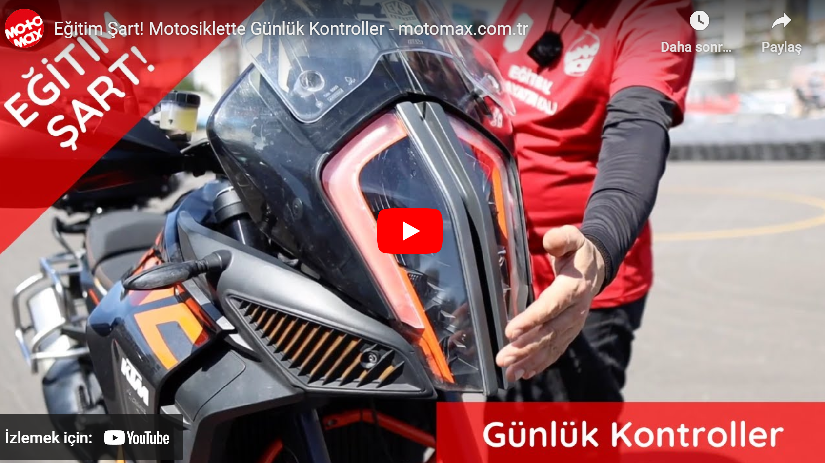 Eğitim Şart! Motosiklette Günlük Kontroller