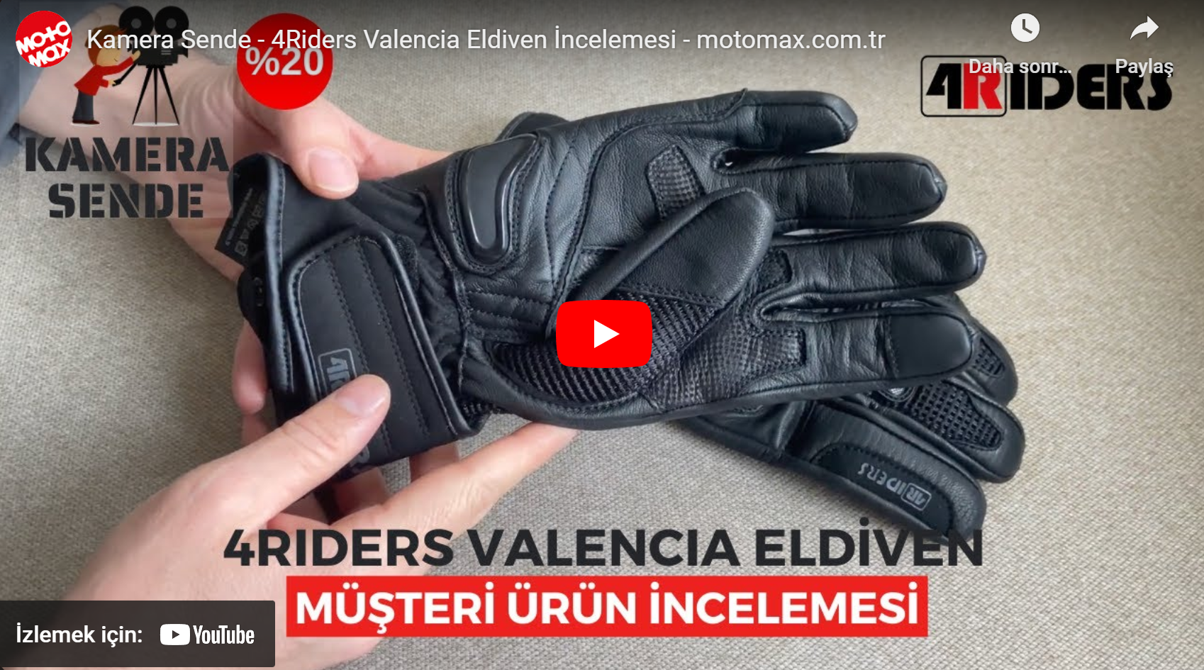 Kamera Sende - 4Riders Valencia Eldiven İncelemesi