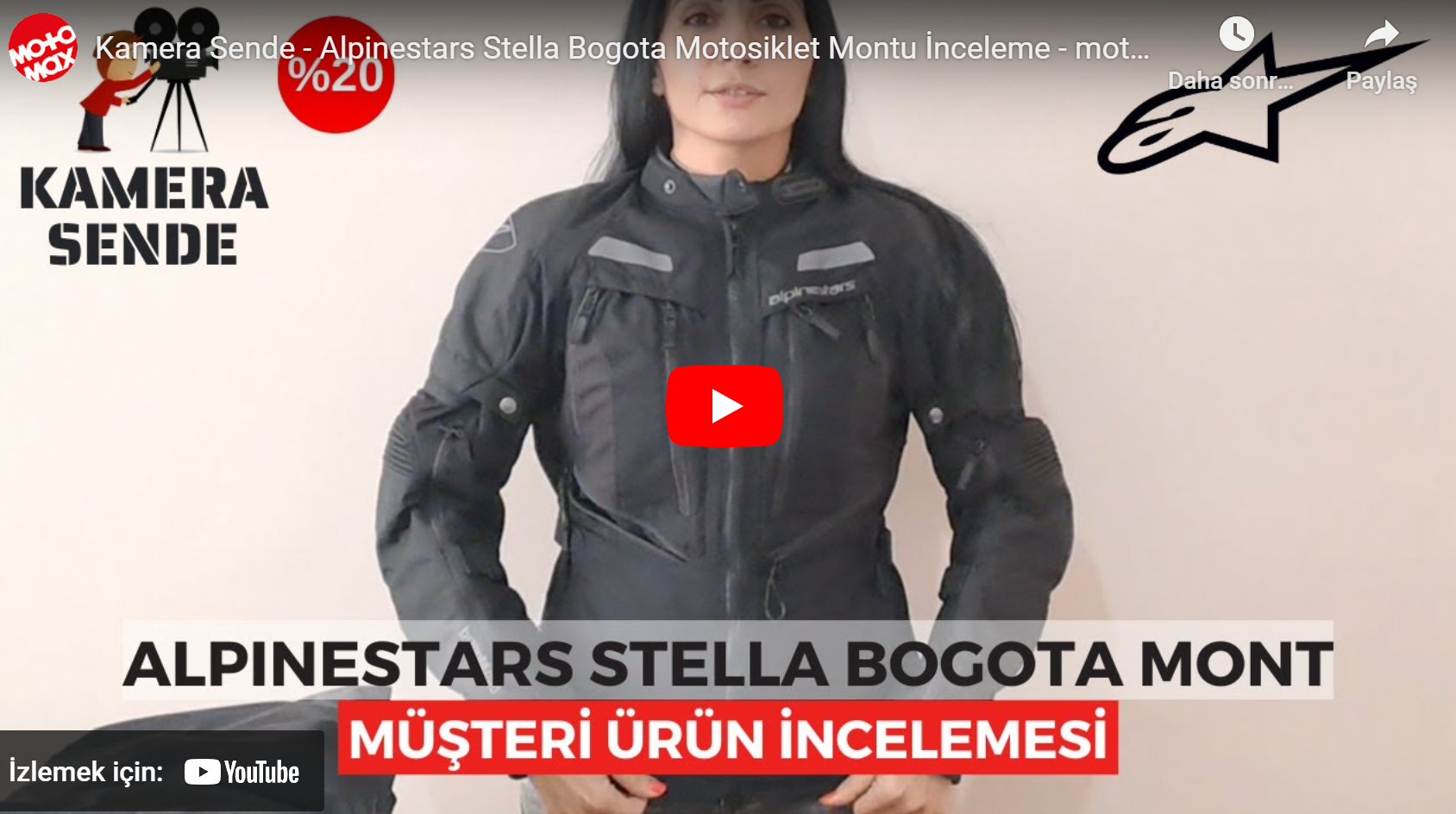 Kamera Sende - Alpinestars Stella Bogota Motosiklet Montu İnceleme