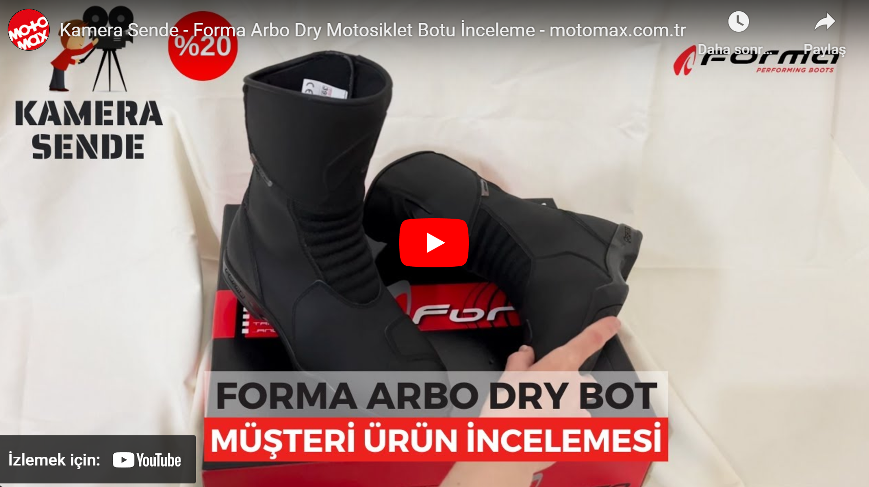 Kamera Sende - Forma Arbo Dry Motosiklet Botu İnceleme