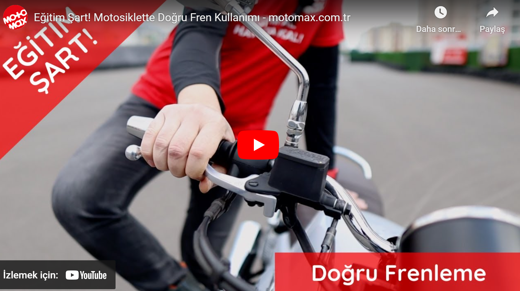 Eğitim Şart! Motosiklette Doğru Fren Kullanımı