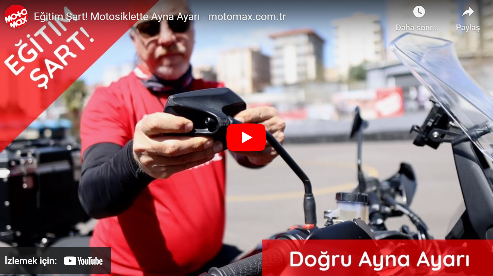 Eğitim Şart! Motosiklette Ayna Ayarı