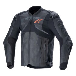 Alpinestars ATEM V5 Korumalı Deri Motosiklet Montu Siyah - 1