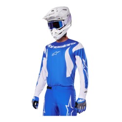 Alpinestars Fluid Haul Off-Road Motosiklet Jerseyi Mavi / Beyaz - 4