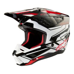 Alpinestars S-M5 ACT Off-Road Kaskı Siyah / Beyaz / Kırmızı 