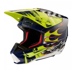 Alpinestars S-M5 Rash Off-Road Motosiklet Kaskı Lacivert / Sarı / Beyaz - 1