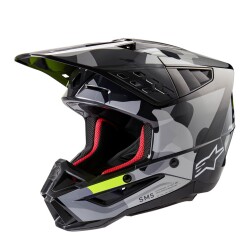 Alpinestars S-M5 Rover 2 Off-Road Motosiklet Kaskı Gri / Siyah / Sarı 