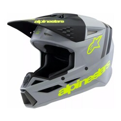 Alpinestars SM3 Youth Radium Off-Road Çocuk Genç Motosiklet Kaskı Gri / Siyah / Sarı - 1