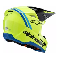 Alpinestars SM3 Youth Radium Off-Road Çocuk Genç Motosiklet Kaskı Sarı / Siyah / Mavi - 2