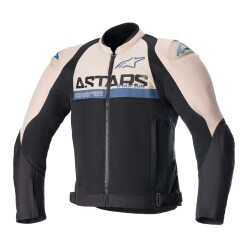 Alpinestars SMX Air Korumalı Motosiklet Montu Açık Kahverengi / Siyah / Mavi 