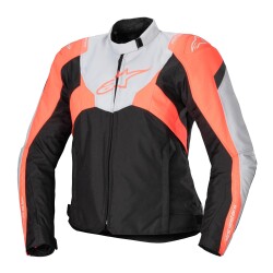 Alpinestars Stella T-JAWS V4 WP Korumalı Kadın Motosiklet Montu Siyah / Gri / Oranj 