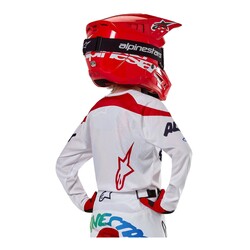 Alpinestars Youth Racer Hana Genç Kros Motosiklet Jersey Kırmızı / Beyaz - 4