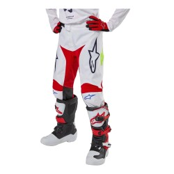 Alpinestars Youth Racer Hana Genç Kros Motosiklet Pantolonu Beyaz / Kırmızı - 3