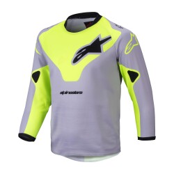 Alpinestars Youth Racer Veil Off-Road Genç Motosiklet Jerseyi Gri / Sarı 