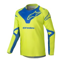 Alpinestars Youth Racer Veil Off-Road Genç Motosiklet Jerseyi Sarı / Mavi 