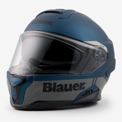 Blauer FF01 Fiber Kapalı Motosiklet Kaskı Mavi 