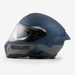 Blauer FF01 Fiber Kapalı Motosiklet Kaskı Mavi - 2