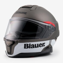 Blauer FF01 Fiber Kapalı Motosiklet Kaskı Titanyum - 1