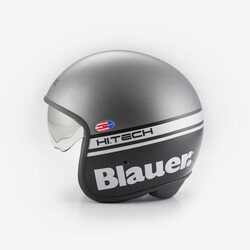 Blauer Pilot Açık Motosiklet Kaskı Mat Gri - Thumbnail