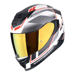 Scorpion EXO 520 Evo Air Lena Kapalı Motosiklet Kaskı Mat Beyaz / Gümüş / Kırmızı
