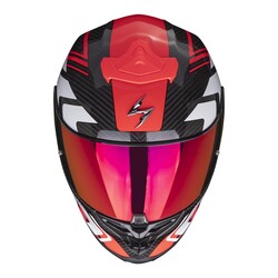 Scorpion EXO R1 Evo Air Carbon Supra Spor Motosiklet Kaskı Siyah / Kırmızı - Thumbnail