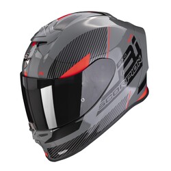 Scorpion EXO R1 Evo Air Final Spor Motosiklet Kaskı Gri / Siyah / Kırmızı 