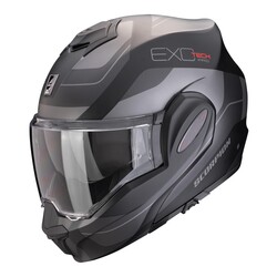 Scorpion - Scorpion Exo-Tech Evo Pro Commuta Çene Açılabilir Motosiklet Kaskı Mat Siyah / Gri (Thumbnail - )